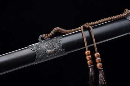 Kurikata-Sabre-Chinois-Phoenix-Acier-Damas